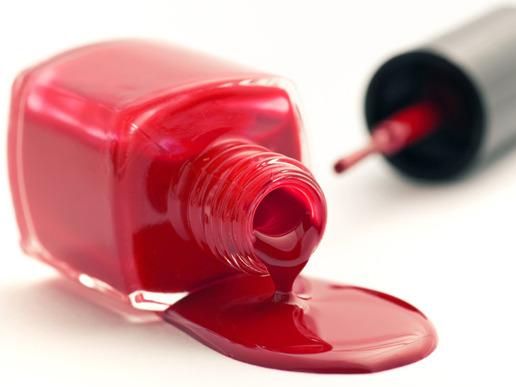 Medir el color, esmalte de uñas, pintauñas.